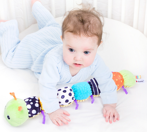 Baby Caterpillar Height Ruler Plush Comfort Toy for Infants
