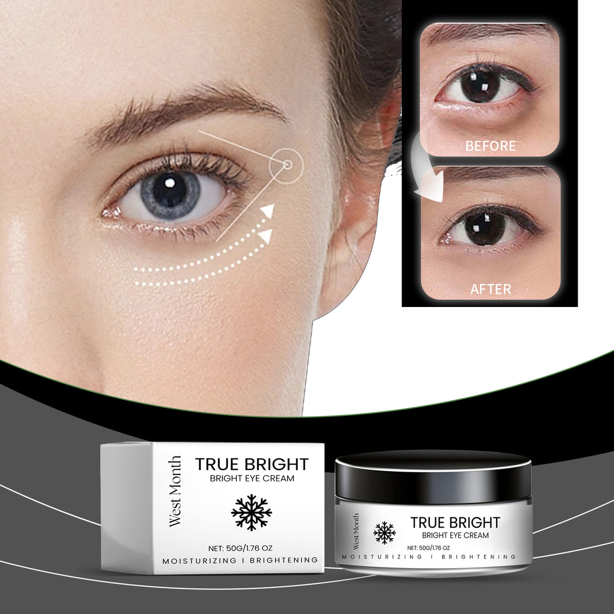 West&Month Moisturizing Eye Cream, Gentle, Delicate And Smoo