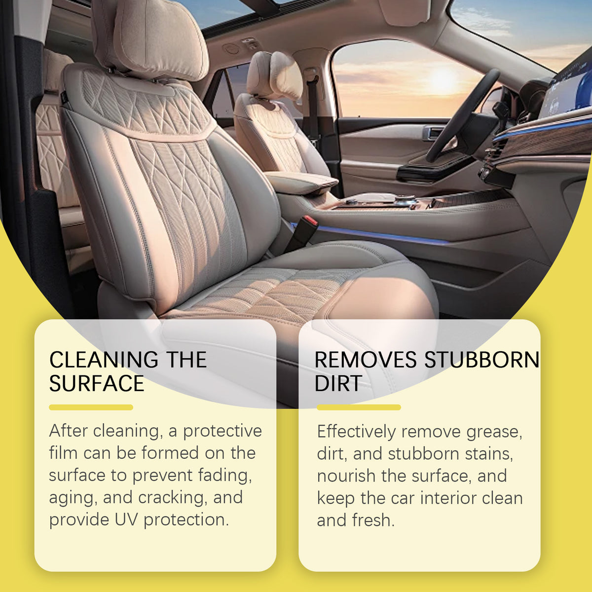Car Interior Foam Cleaner for Stubborn Dirt & Stains
