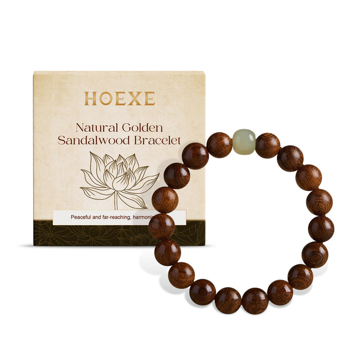 Sandalwood Bead Bracelet With Peaceful Natural Style