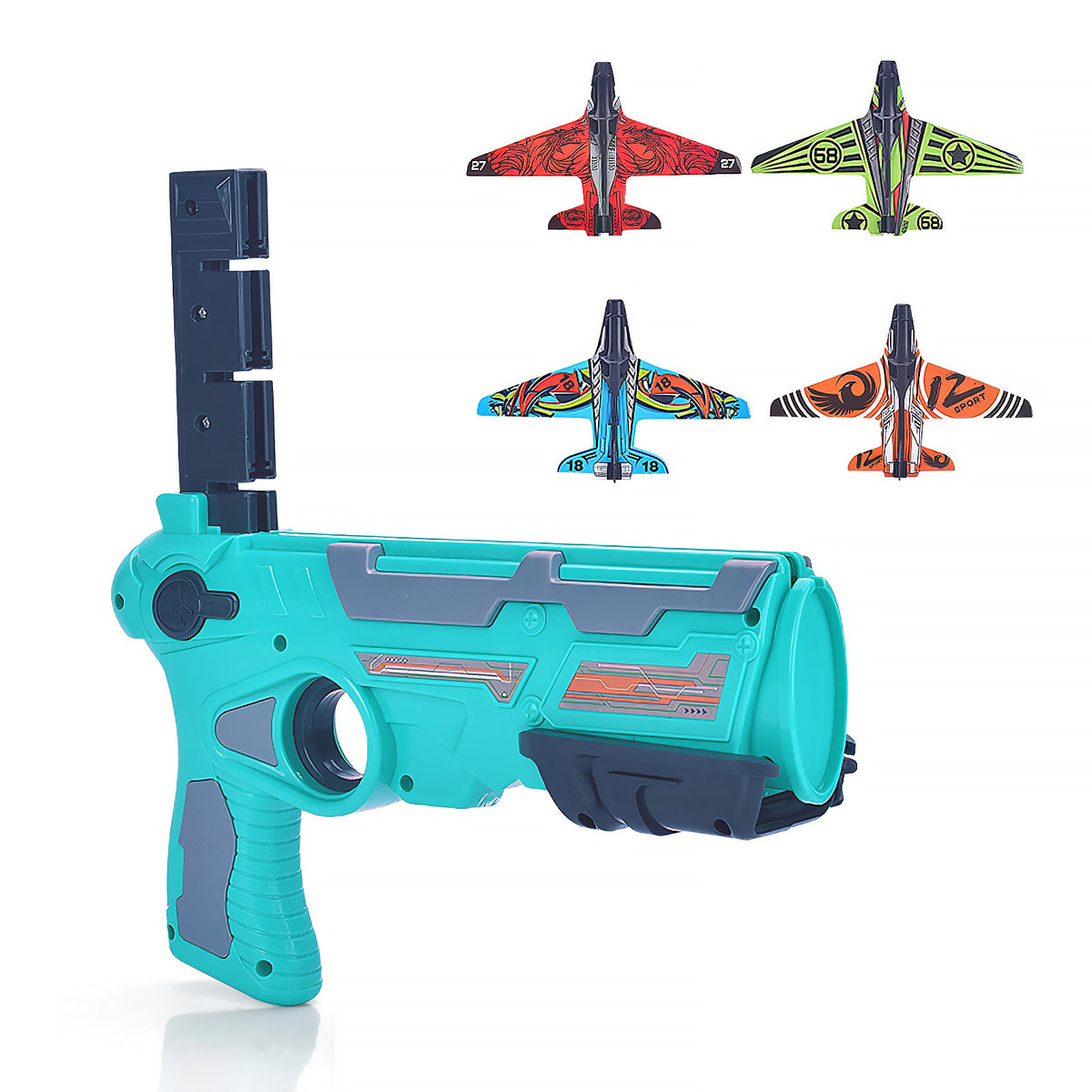 Foam Plane Launcher Toy for Battery-Free Outdoor Fun