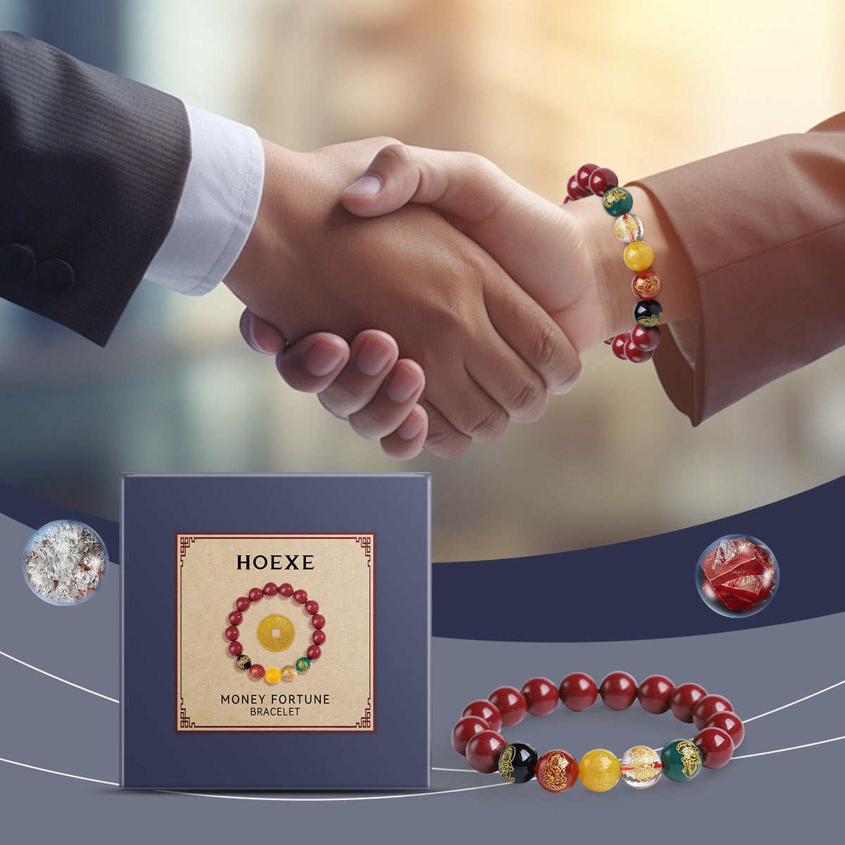 Fortune Bracelet: Red Gold Beaded Good Luck Jewelry