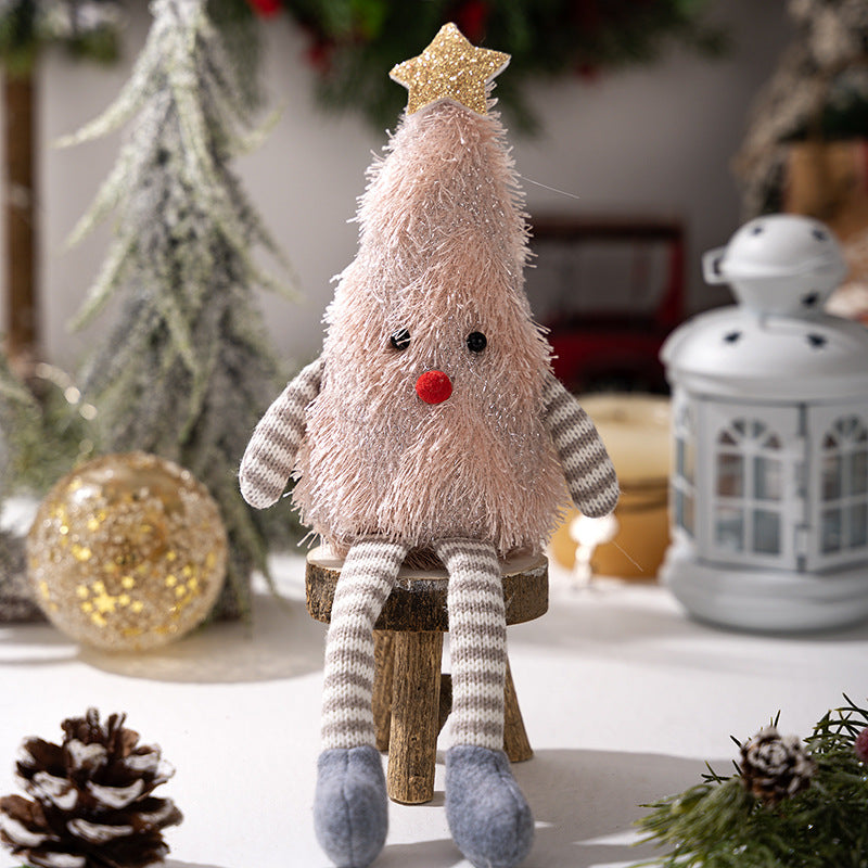 Plush Christmas Tree Doll Decoration for Cozy Holiday