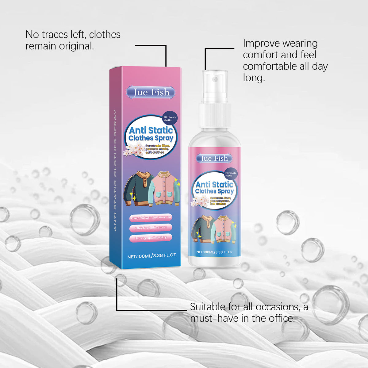 Clothing Anti-Static Spray for Smooth, Comfortable Wear