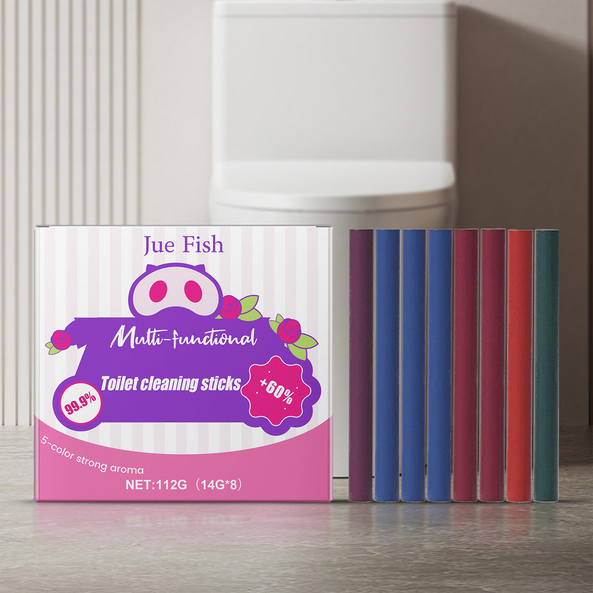 Toilet Cleaning Sticks — 8 Auto Deodorizing Tabs