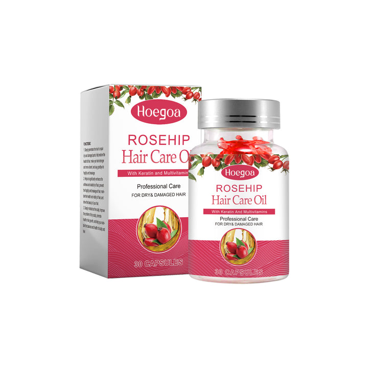 Rosehip Hair Oil Capsules for Softer, Smoother Hair