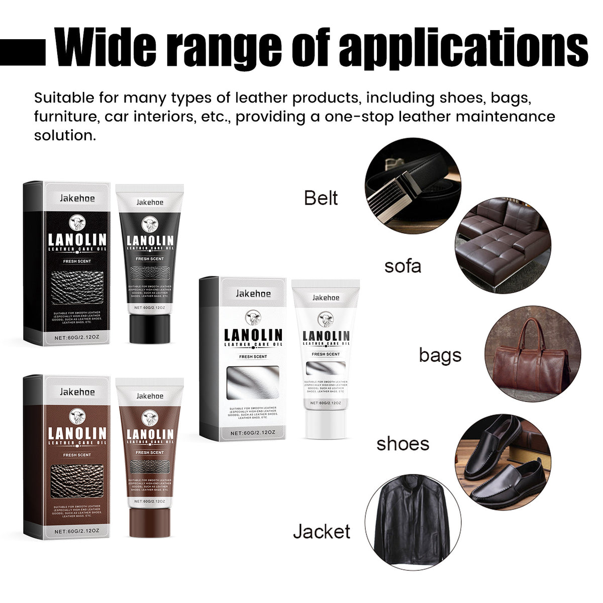 Lanolin Leather Care Oil for Cleaning & Polishing Goods