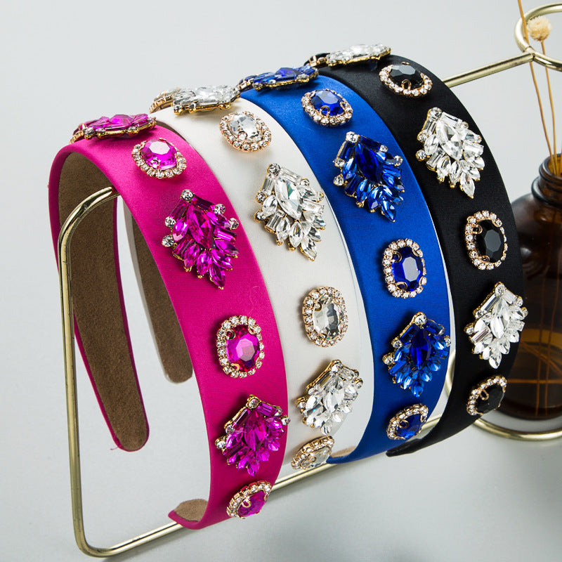 Baroque Rhinestone Headband — Retro Glam Hair Accessory