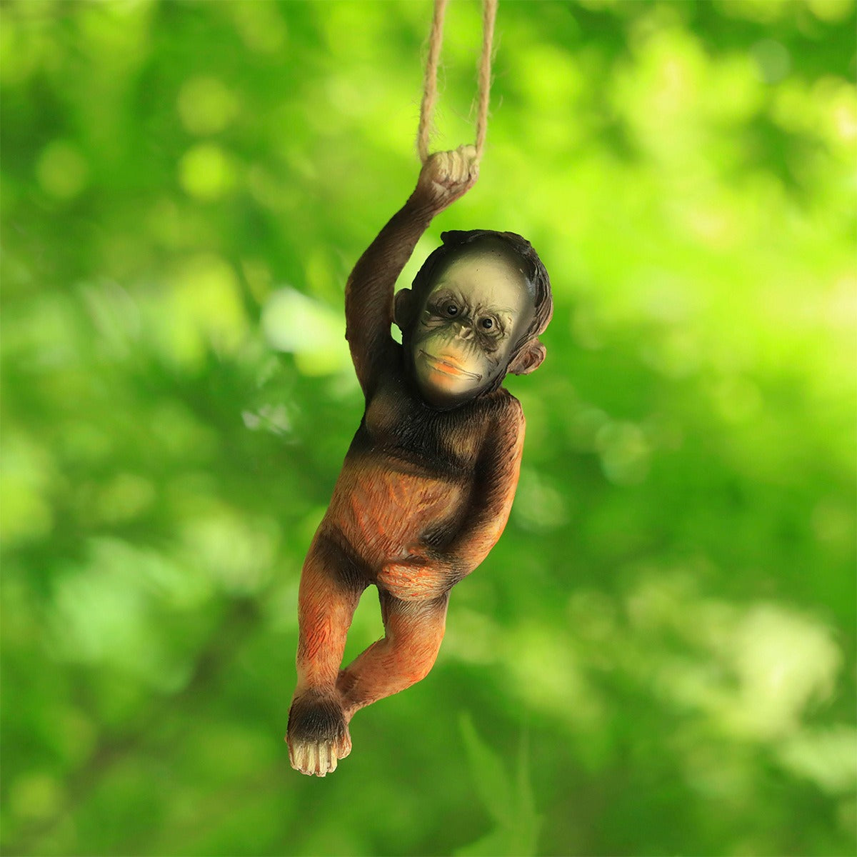 Outdoor Resin Monkey Garden Decor Hanging Swing Pendant