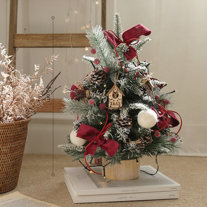 Desktop Christmas Tree Set for Cozy Small-Space Decor