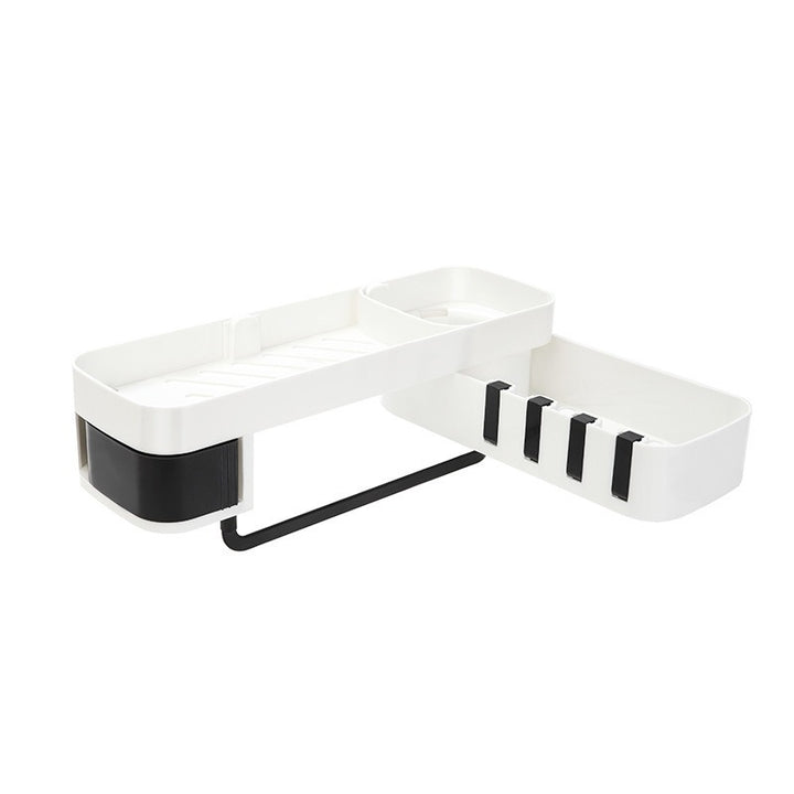 No-Drill Corner Shower Caddy Rack With Adhesive Mount