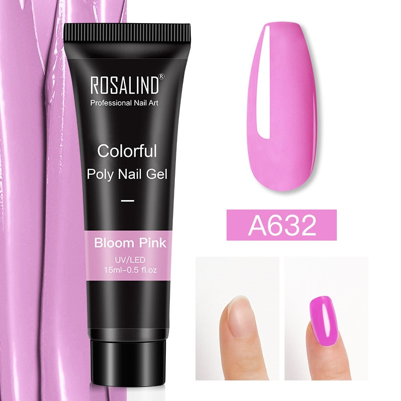 Glitter Poly Nail Gel Extensions for Salon-Style Sparkle