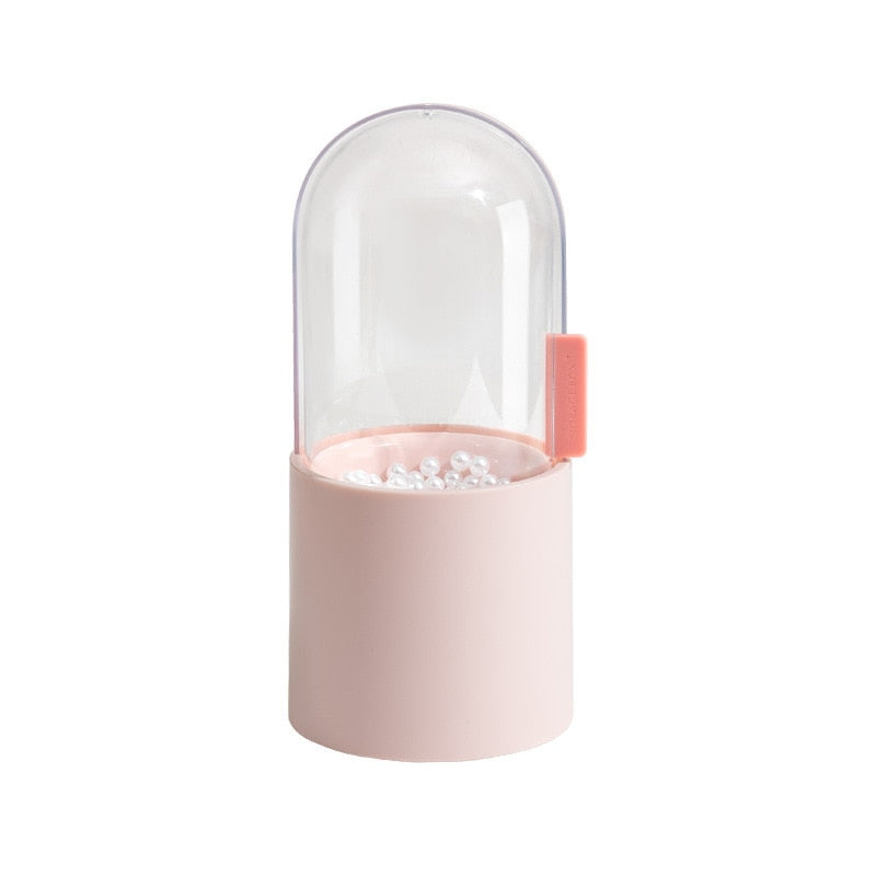 Makeup Brush Storage Box With Rotating Dust-Proof Dome