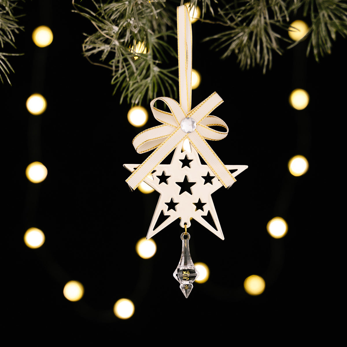 Christmas Tree Ornaments With Elegant Crystal Sparkle