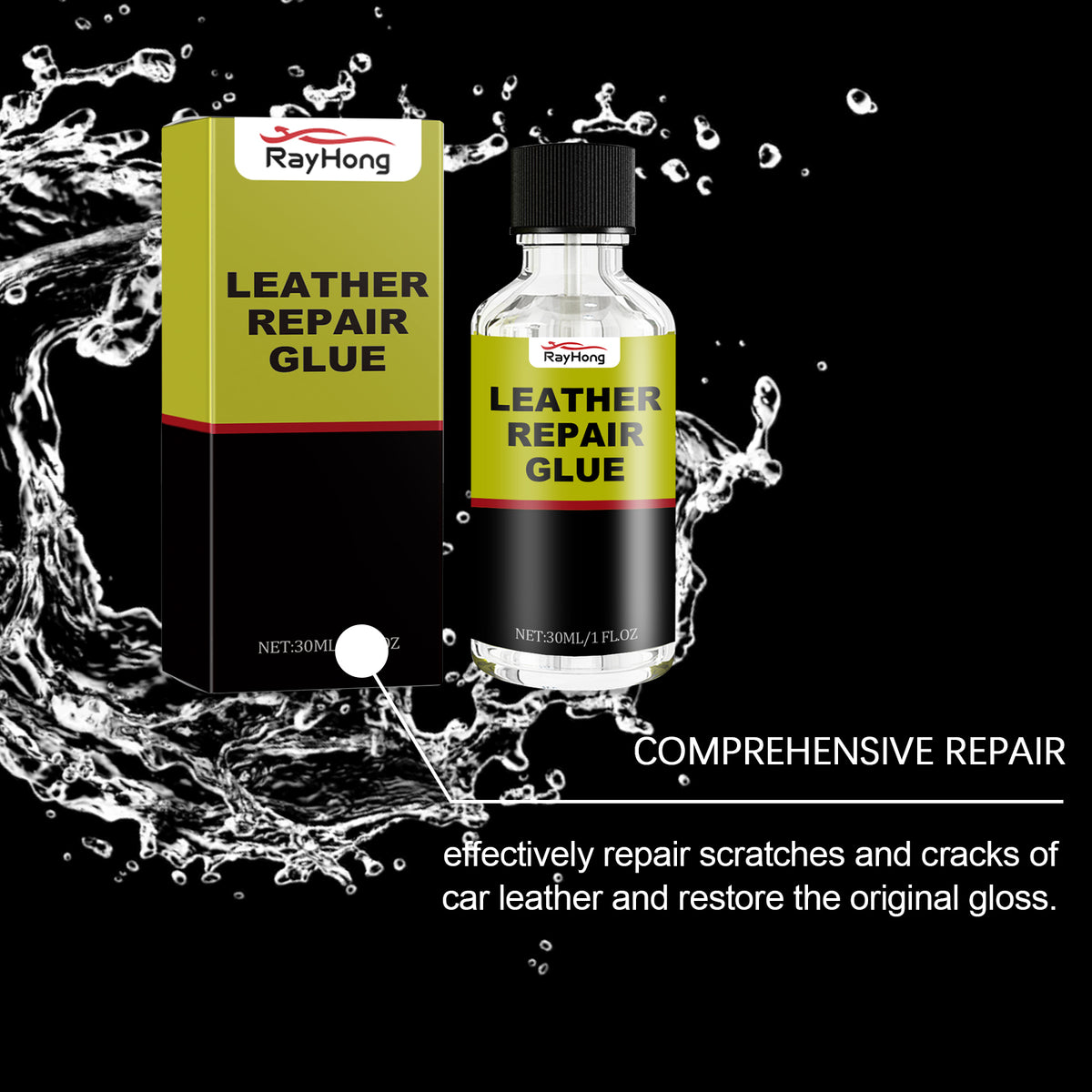 Automotive Leather Repair Fluid for Glossy Crack Repair