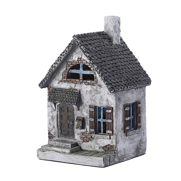 Grey Garden Cottage Miniature for Outdoor Fairy Gardens