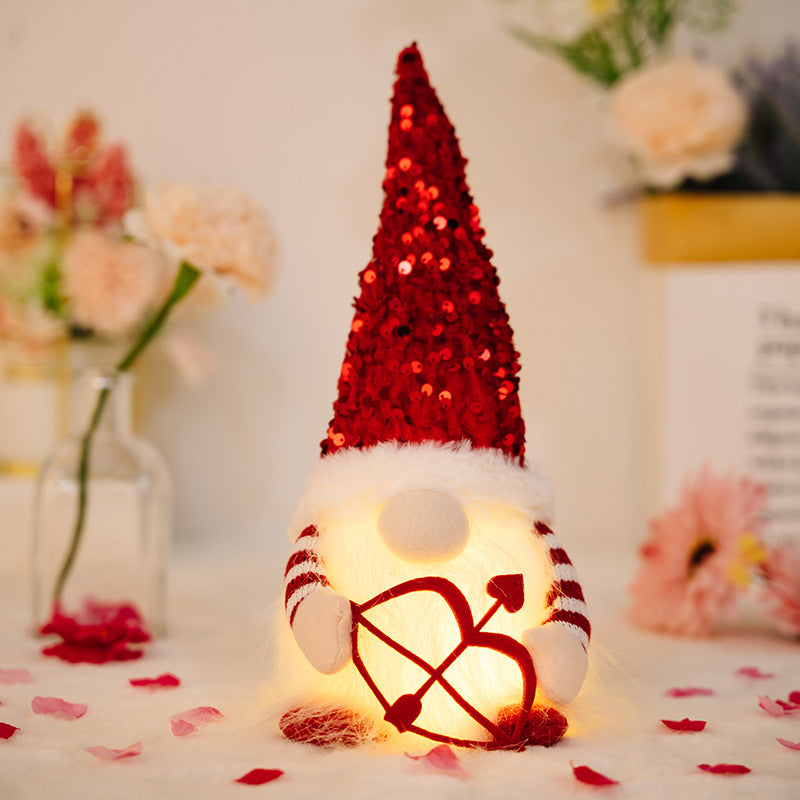 Valentine's Day Gnome Decor Pair for Festive Sparkle