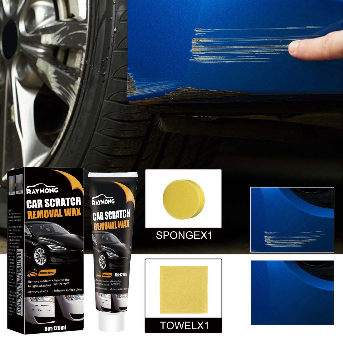 Car Scratch Removal Wax for Minor Scratches and Shine