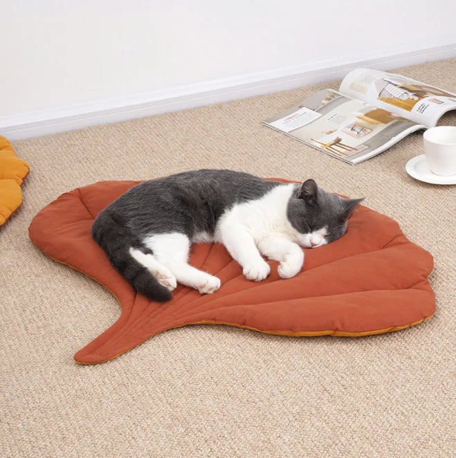 Leaf Cat Mat for Cozy Indoor Pet Lounging