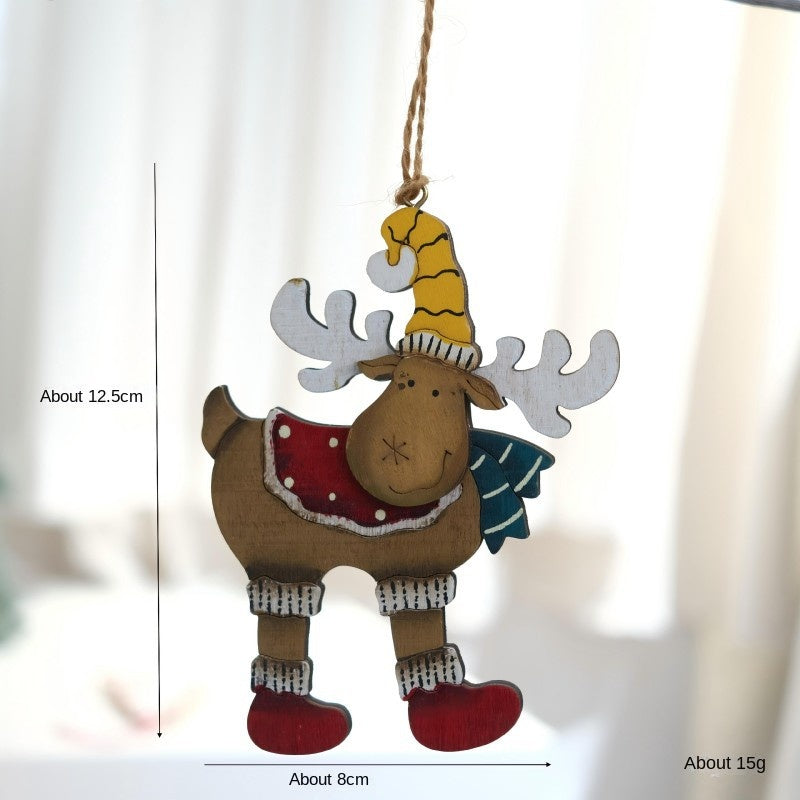 Vintage Wooden Deer Ornaments for Rustic Christmas