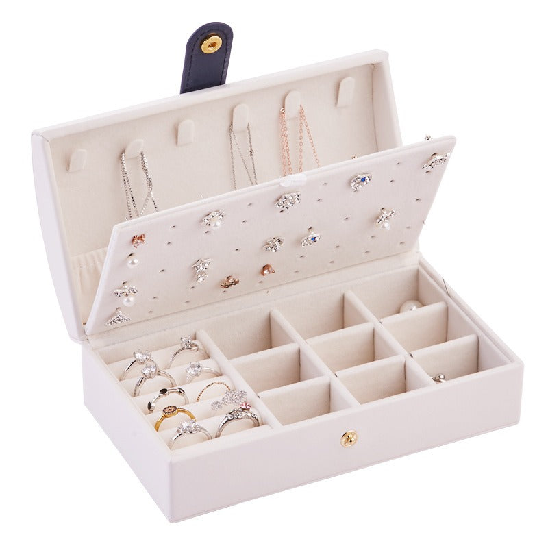 Portable Jewelry Box for Rings, Earrings & Necklaces
