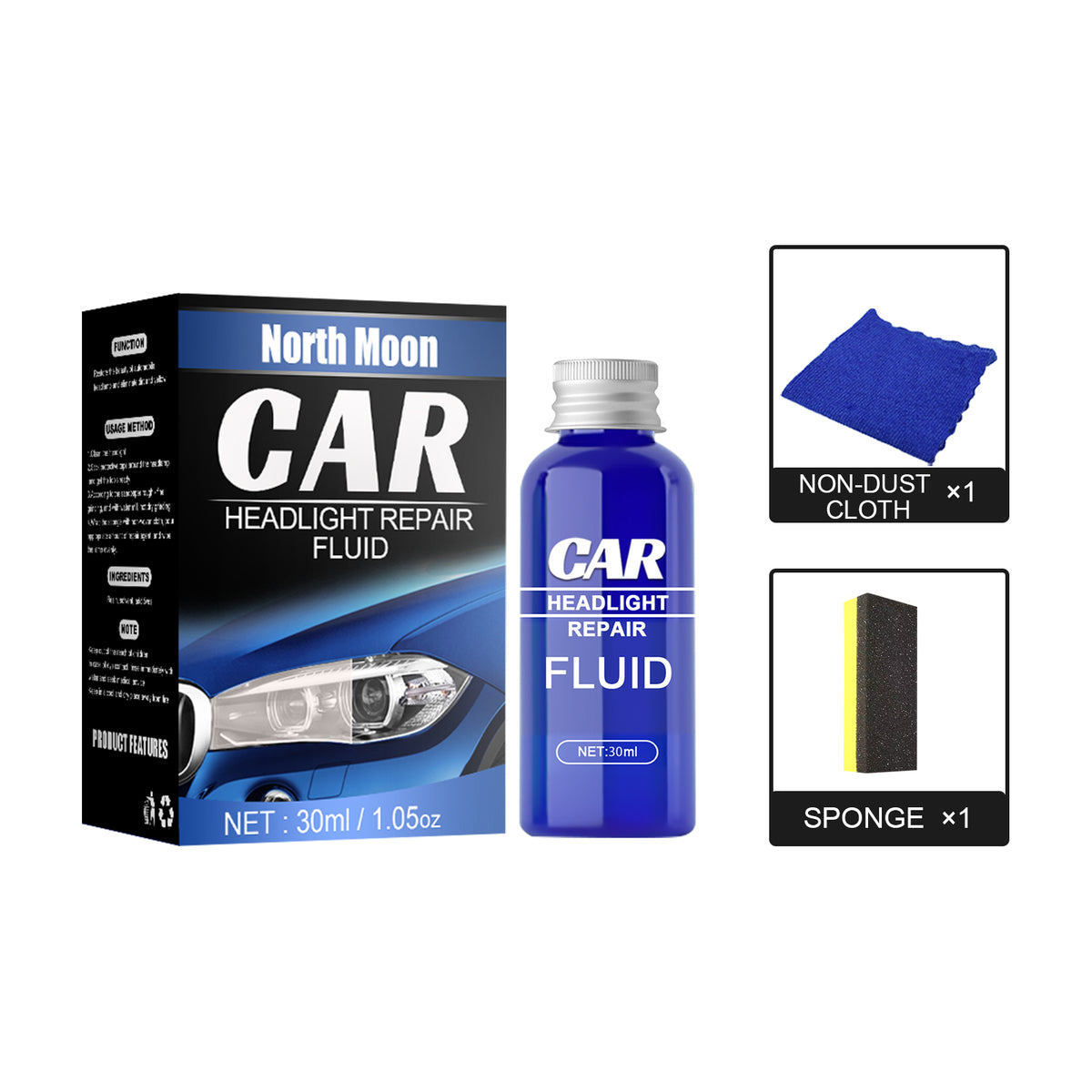 Car Headlight Repair Fluid for Clearer, Brighter Lamps