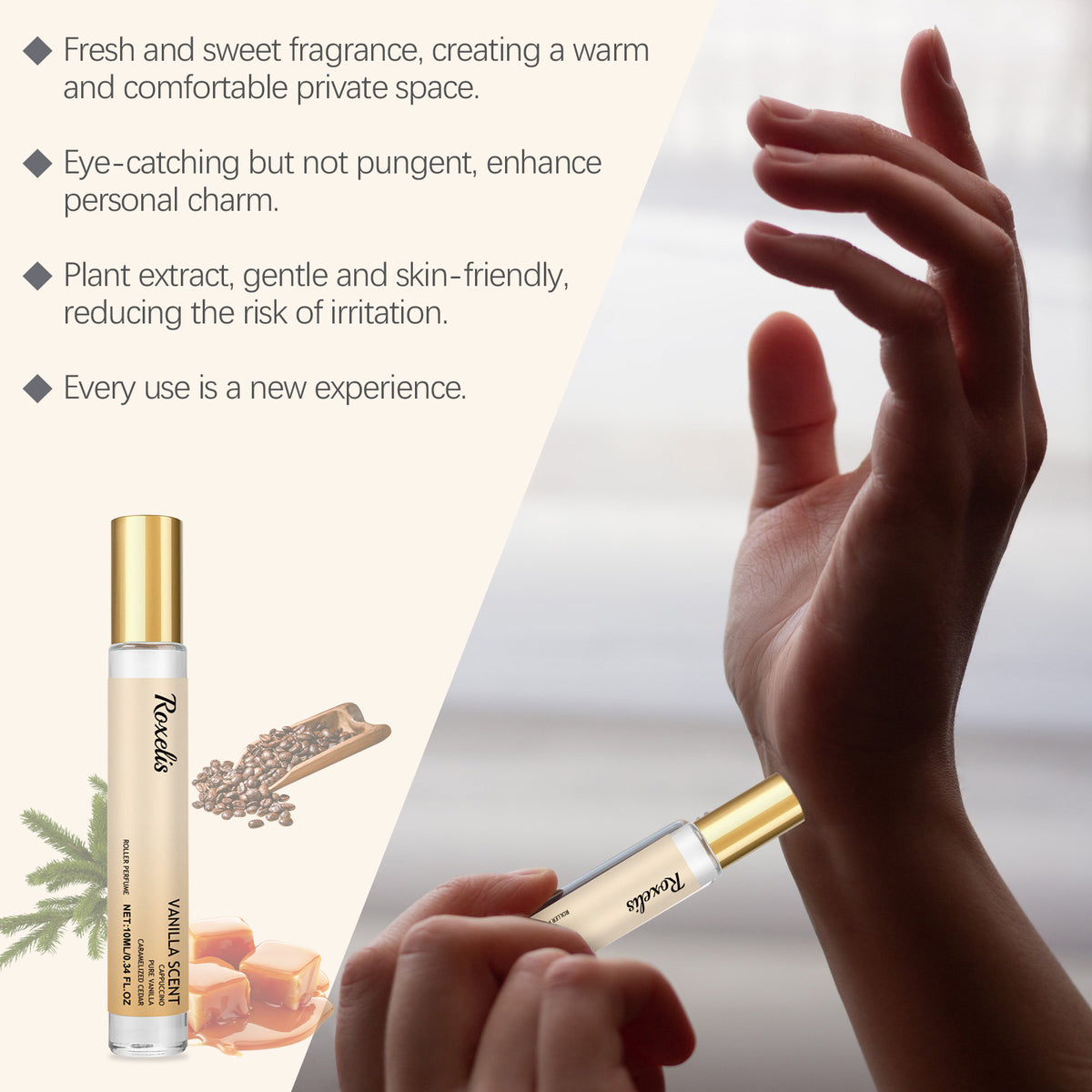 Roller Perfume - Portable Vanilla Caramel Fragrance