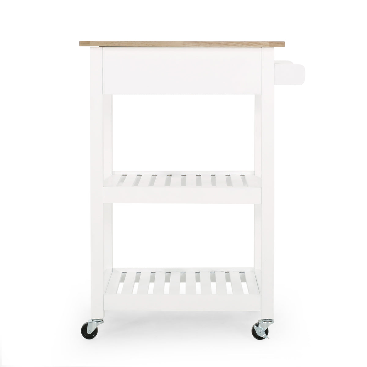 Kitchen Cart with Wood Top, Drawer and Wheels