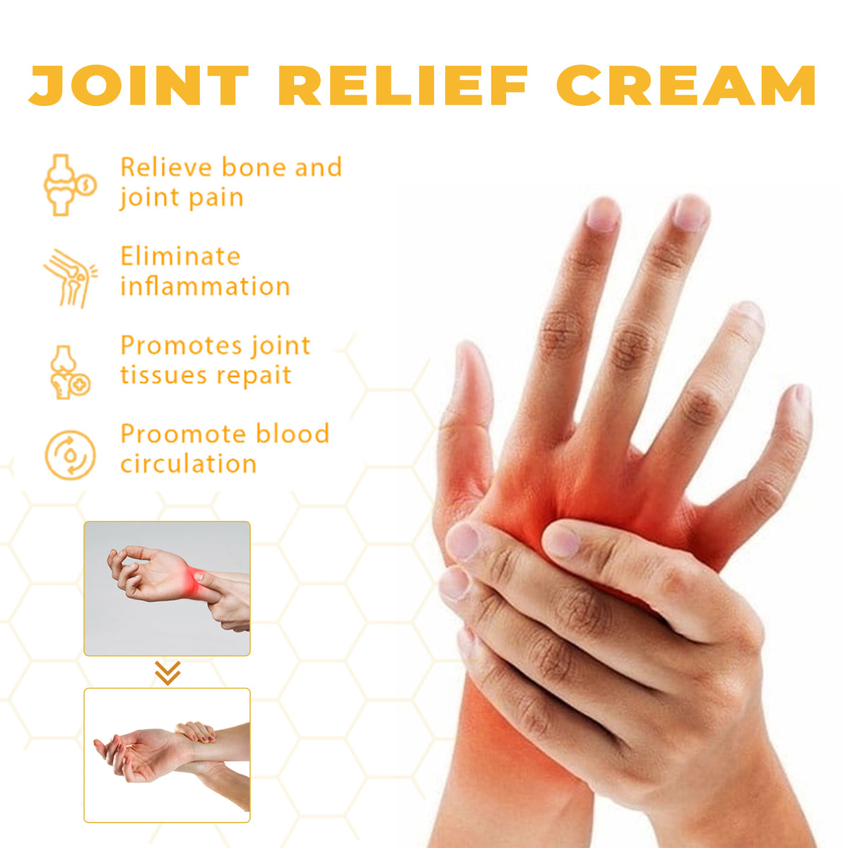 Bee Venom Joint Relief Cream for Aching Knee Joints