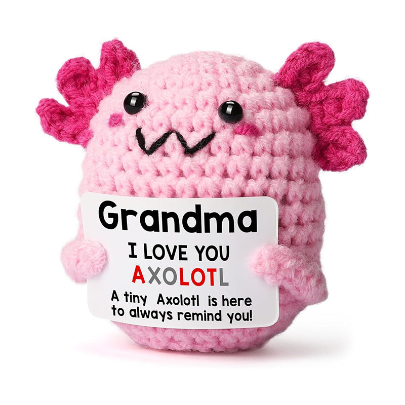 Handmade Knitted Gift Doll With Heartfelt Message