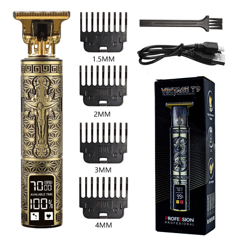 T9 Hair Clipper With LCD Display For Sharp Edges