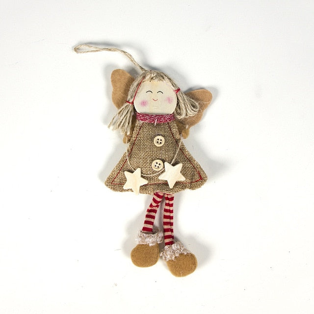 Wood Angel Christmas Ornament for Rustic Tree Charm