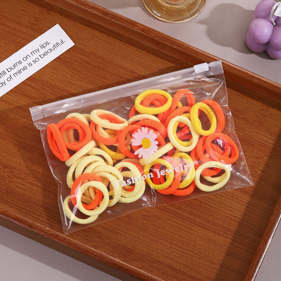 Children's Hair Loops: 50 Colorful 3cm Hair Ties