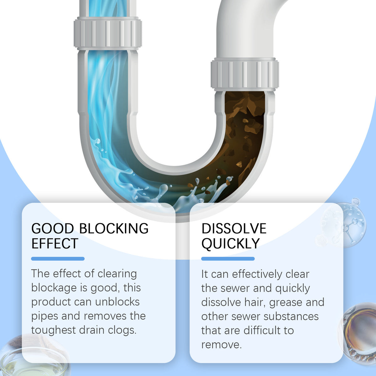 Drain Cleaning Powder for Quick Clog Relief at Home