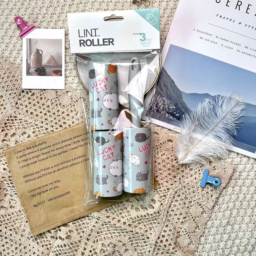 Cartoon Lint Roller — Cute Tearable Pet Hair Remover