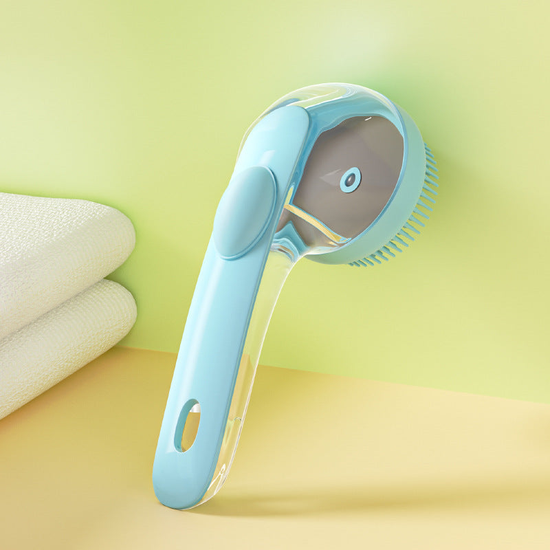 Pet Bath Brush with Soap Dispenser for Easier Washing