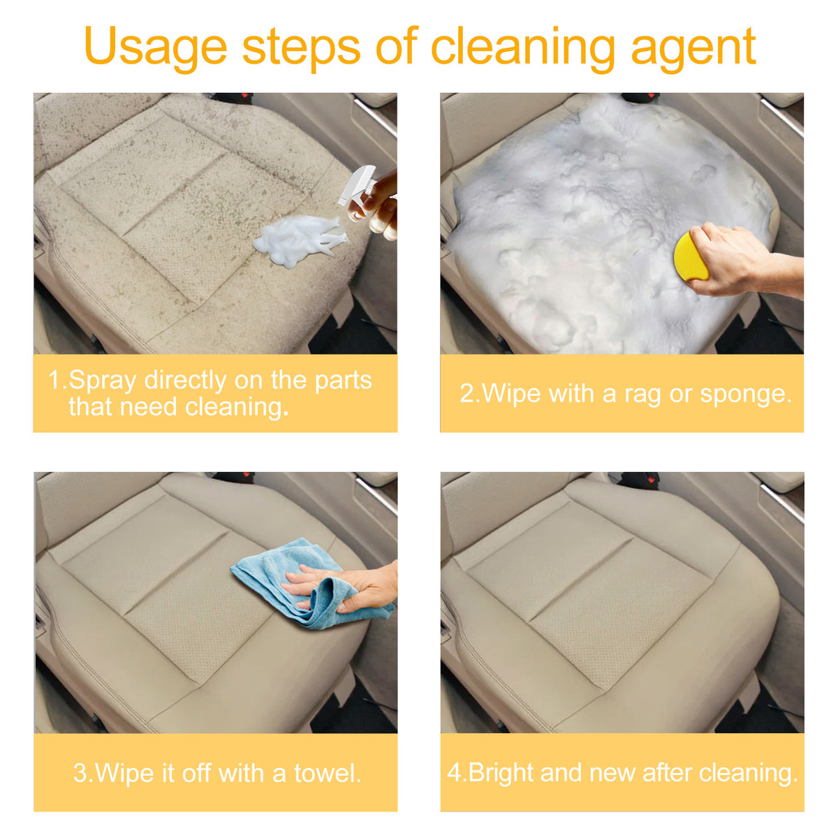 Car Interior Foam Cleaner for Tough Grime & Stains