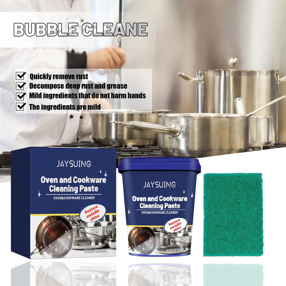 Cookware Cleaning Paste for Burnt-On Grease