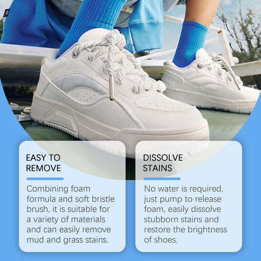 Sneaker Cleaner Foam — Restore White Shoes, No Water