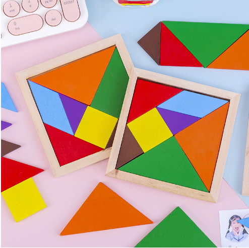Montessori Wooden Tangram Puzzle for Kids | 7-Piece
