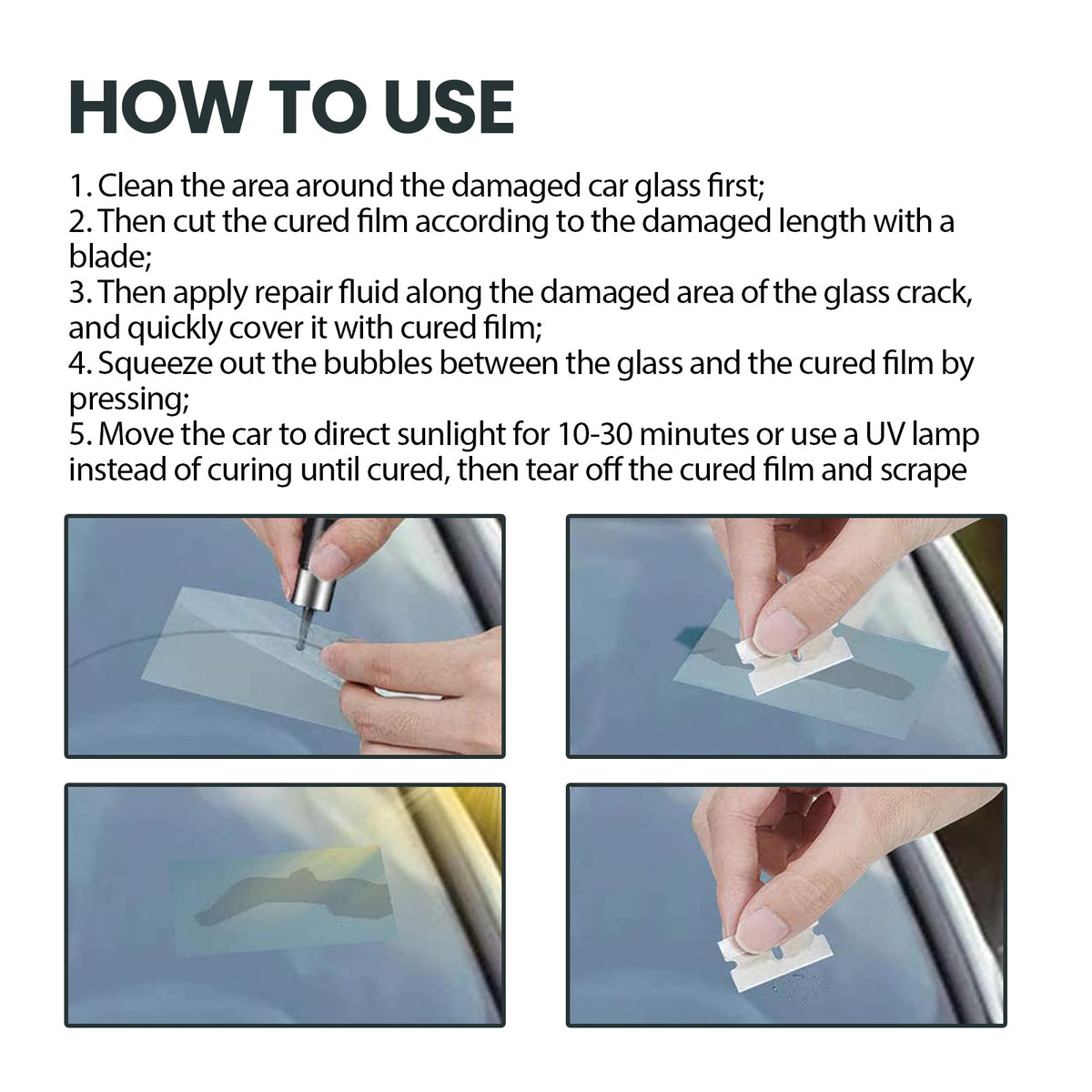 Windshield Chip Repair Fluid for Easy DIY Glass Fixes