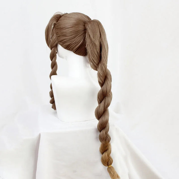 Aerith Cosplay Wig With Long Braids for Conventions