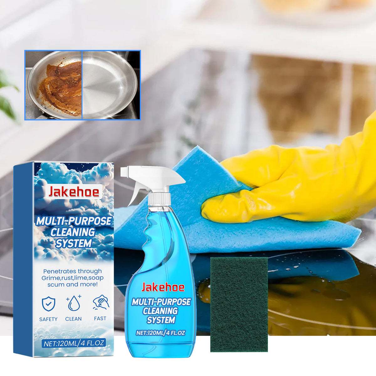 Multi-Surface Spray Cleaner for Tough Kitchen Grime