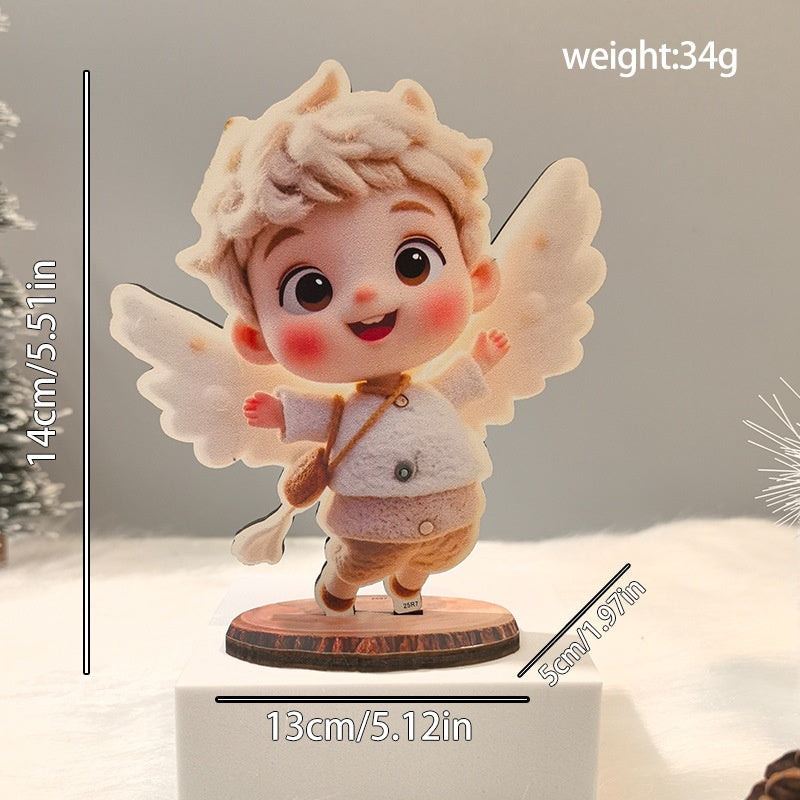 Christmas Wooden Figurine Decor for Festive Displays