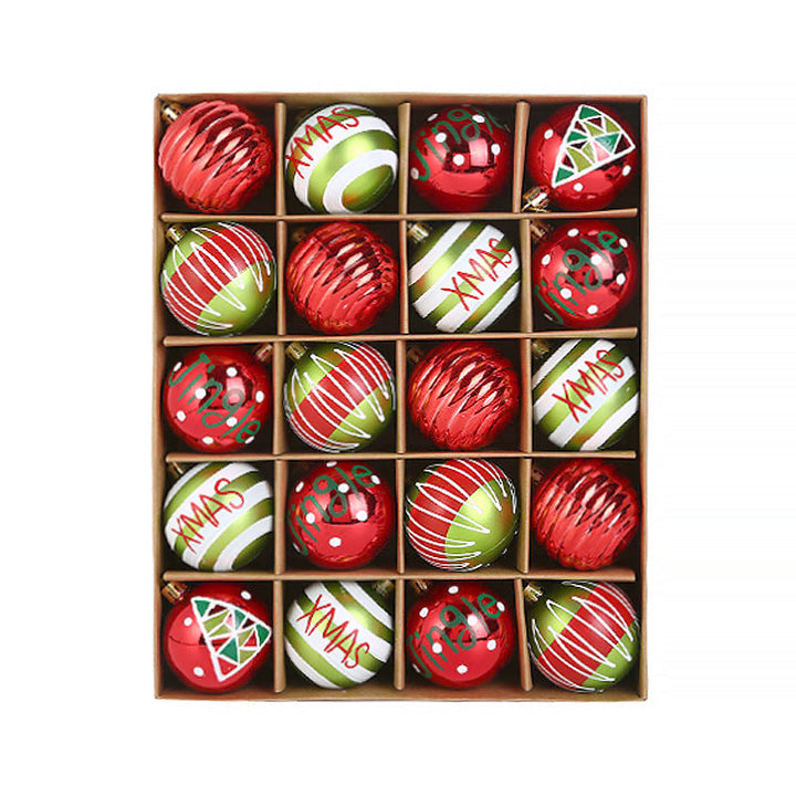20-Piece Christmas Ball Ornament Set, 6cm Shatterproof