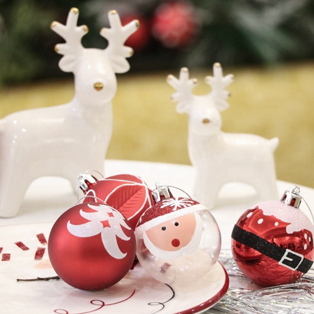 Christmas Ornament Set, 9 Coordinated 6cm Baubles