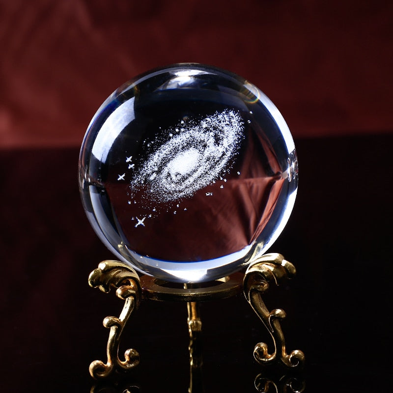 Crystal Galaxy Sphere Decor For Mesmerizing Display