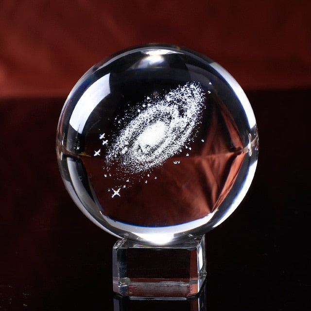 Crystal Galaxy Sphere Decor For Mesmerizing Display