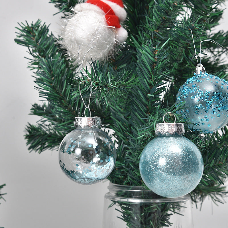 6cm Christmas Ball Ornaments Set of 30, Sparkle Baubles
