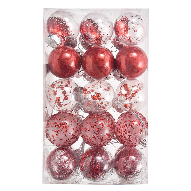 6cm Christmas Ball Ornaments Set of 30, Sparkle Baubles